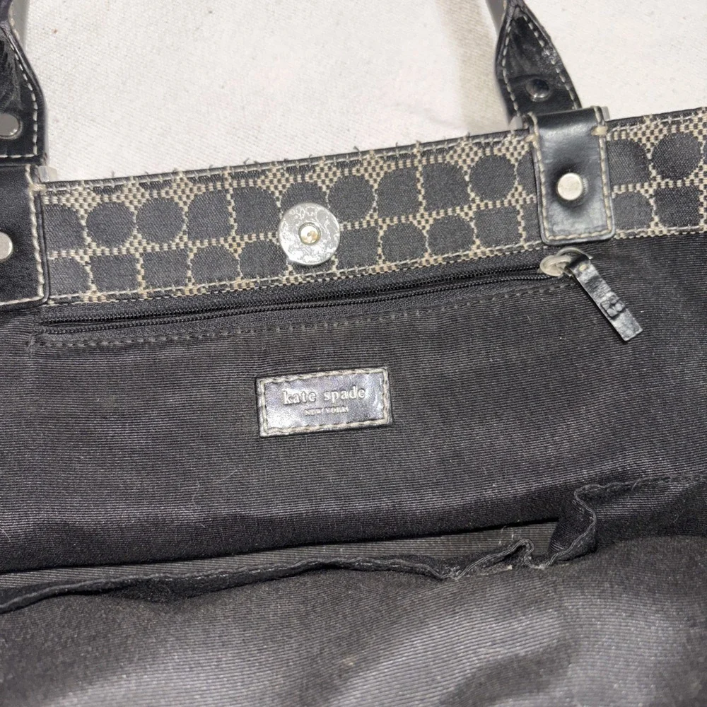 Kate Spade Classic Noel Print Black Satchel‎  Shoulder Bag
